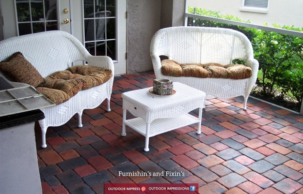 Paver Patio with Furnitures